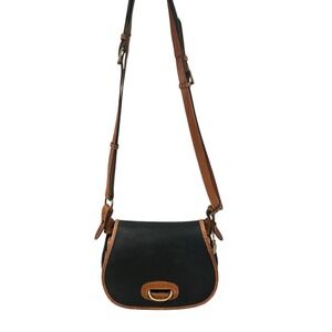Vintage Dooney & Bourke All-Weather Leather Large‎ Horseshoe Bag Crossbody